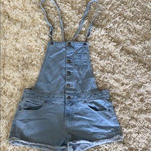 Jean overall shorts
